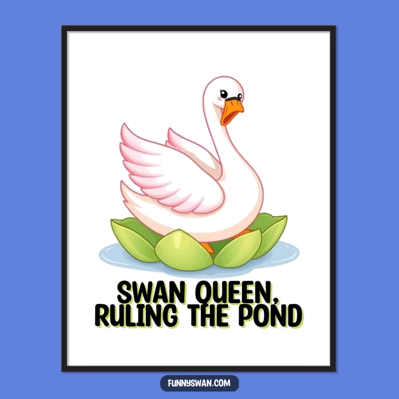 Joyful Pink Swan Art: Free Printable & Funny Downloadable Wall Decor