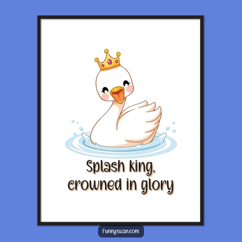 Royal Swan Art: Free Printable & Playful Downloadable Wall Decor
