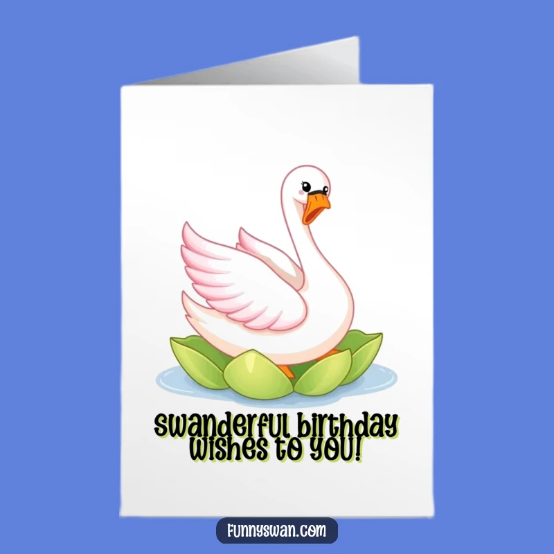 Joyful Pink Swan Birthday Card: Free Printable & Funny Downloadable Gift