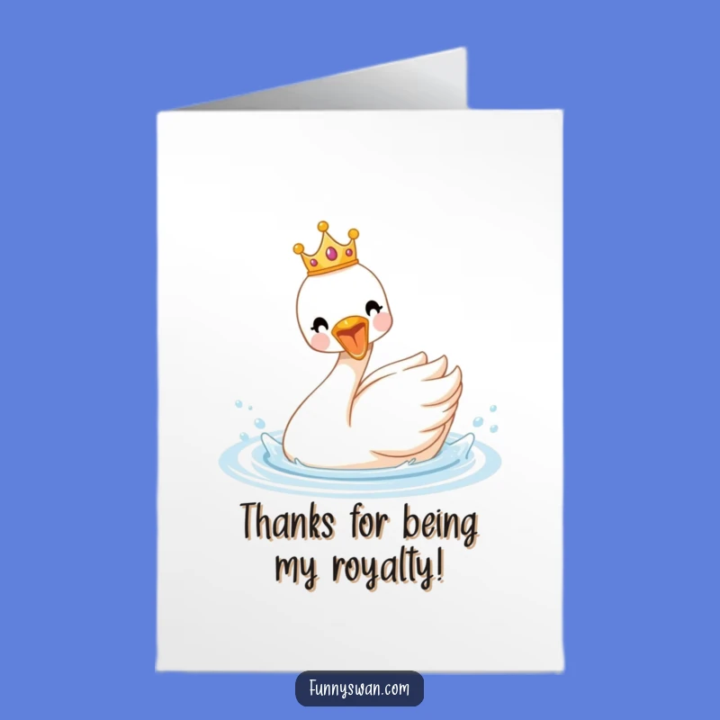 Crowned Swan Thank You Card: Free Printable & Fun Downloadable
