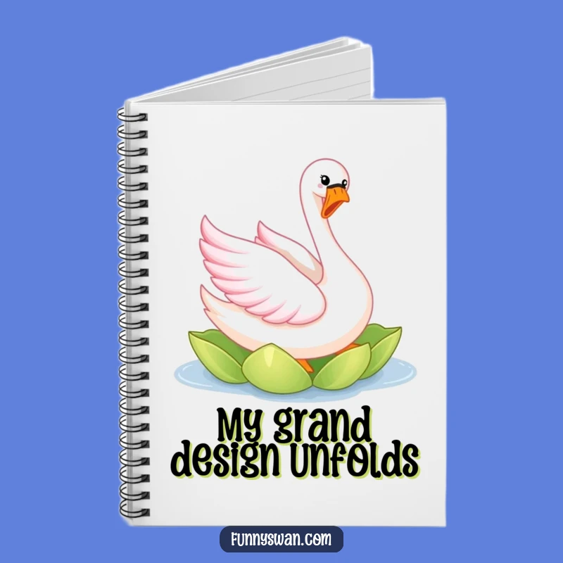 Funny Pink Swan Notebook: Elegant Ideas, Joyful Pages, Perfect Funny Gift