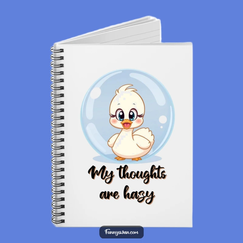 Funny Surprised Swan Notebook: Innocent Ideas, Bubble Notes, Perfect Funny Gift