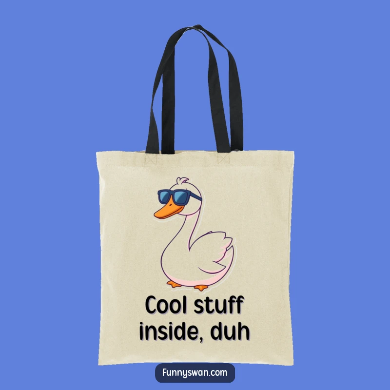 Funny Swan Sunglasses Grin Tote Bag: Chic & Hilarious Accessory for Everyday Cool