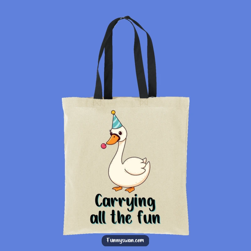 Funny Swan Party Hat Tote Bag: Chic & Hilarious Accessory for Everyday Cheer